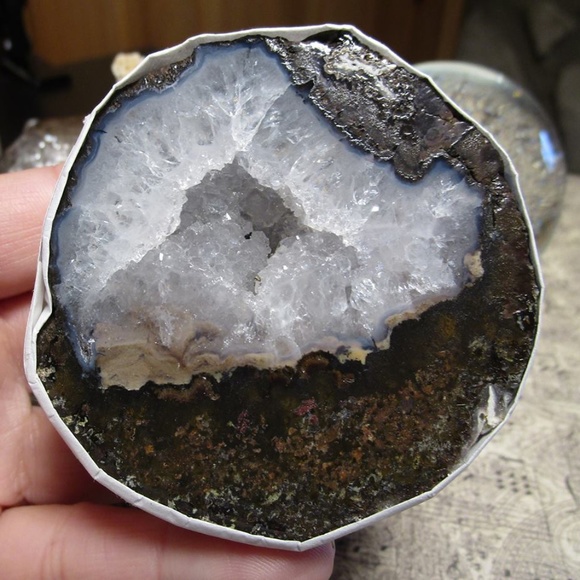 Other - Polished Las Choyas Coconut Geode  Gemstone decor!
